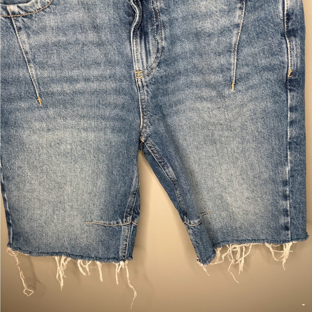 NWT Free People x We The Free Ghost Town High Rose Long Shorts / Jorts - Picture 7 of 14